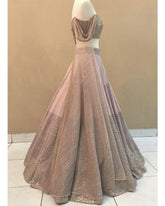Peach colored cotton silk designer lehenga choli